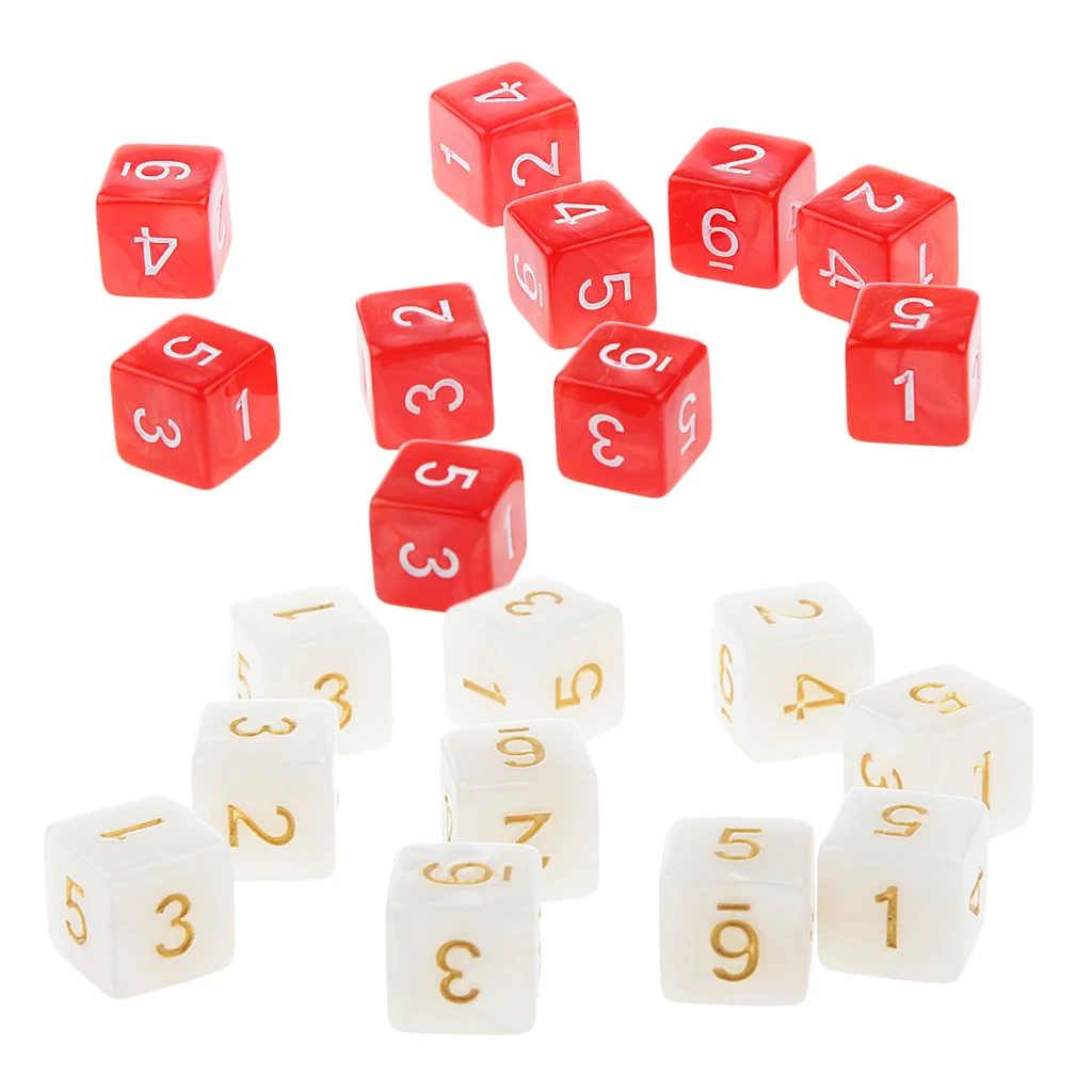 20 шт набор непрозрачных игральных костей D6 шестигранный трпг матричный квадрат