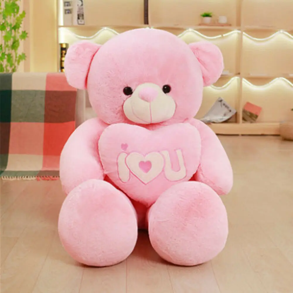 80CM I Love U Teddy Bear Plush Soft Toys Doll Stuffed Animals Big Gray Pink Gifts | Игрушки и хобби