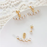 new arrival delicate anillo jewelry women jewelry stud earrings stainless steel elegant zircon earring for women girls gift