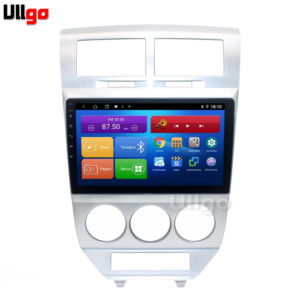 Восьмиядерный автомобильный радиоприемник 10 1 дюйма Android GPS для Dodge Caliber 2007 2010