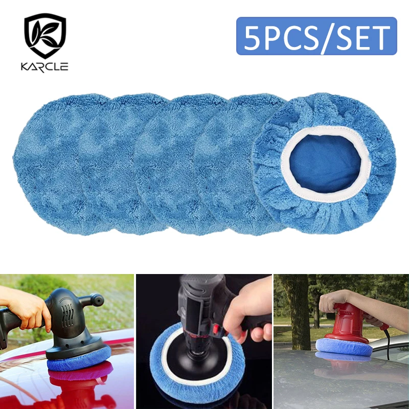 

5 шт для полировки автомобиля капот буферная прокладка из микрофибры восковые накладки подушка для полировки полировщик покрытие для автом...