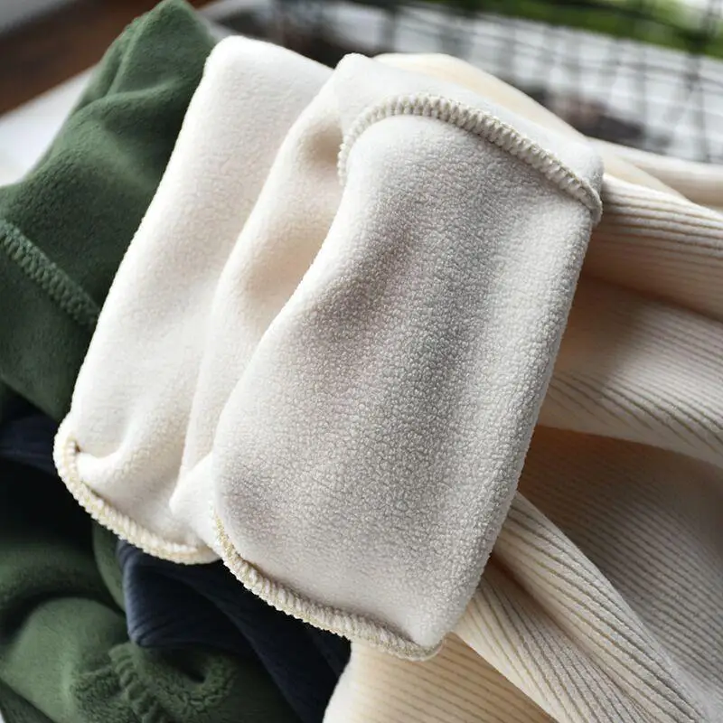 

Women Casual Pants Oversize M-4XL Corduroy Plus Velvet Thicker Harem Trousers Drawstring Solid All-match Baggy Ulzzang Simple