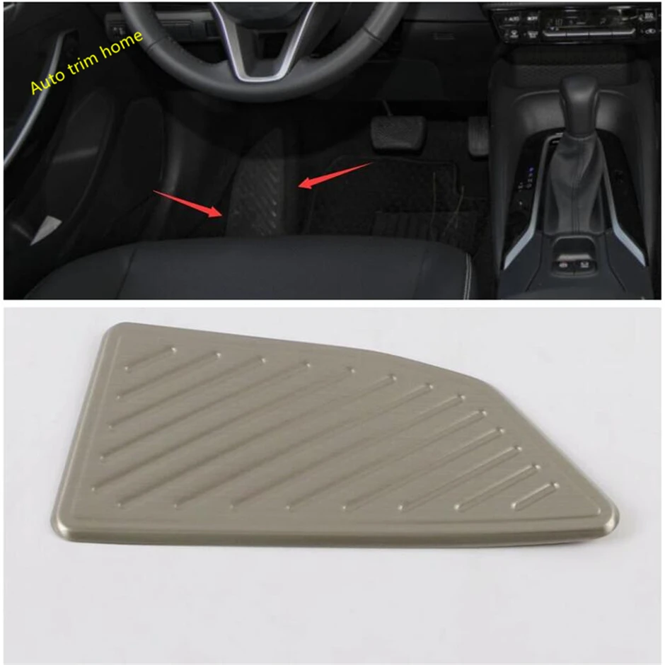 Left Foot Rest Pedal Non-slip Panel Cover Trim Fit For Toyota Corolla 2019 2020 2021 Stainless Steel / Hand Drive Model | Автомобили и