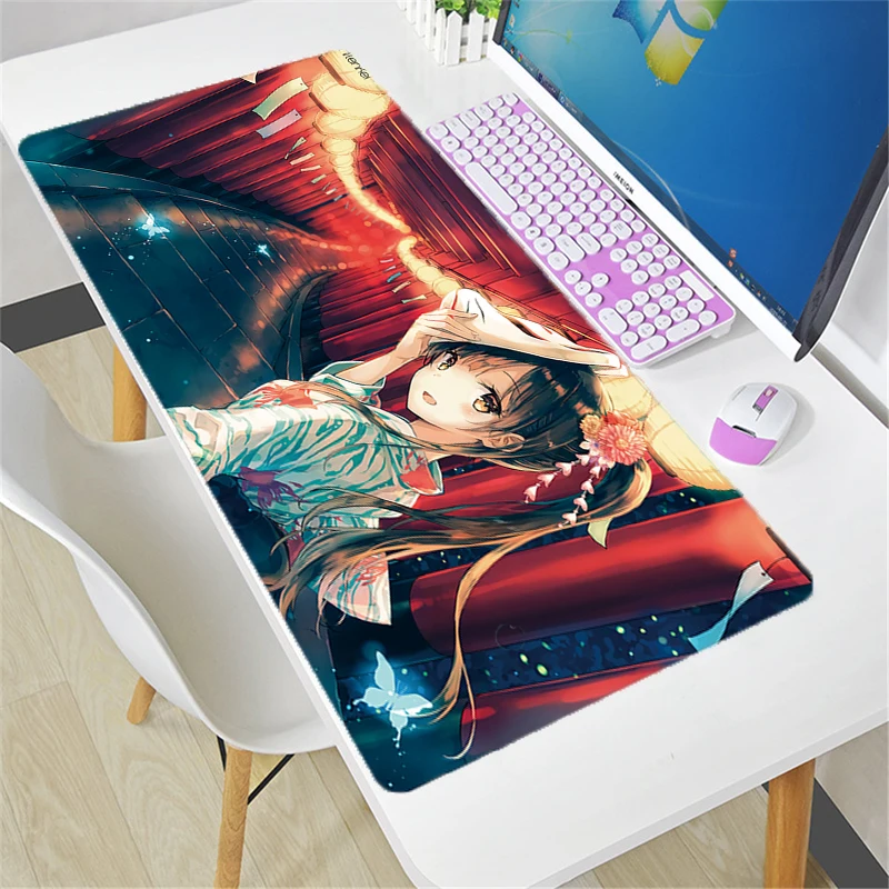 

Original Mouse Pad Large Gamer Kawaii Gaming Accessories Speed Keyboard Rubber Lock Edge Fashion Desk Mat Laptop mousepad