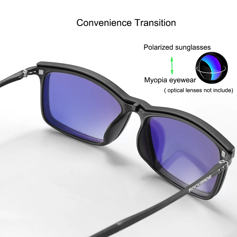 ROCKBROS Cycling Customized Myopia Sunglasses UV400 Nearsighted Glasses Double Lens Polarized Lens Driving Bike Bicycle Eyewear