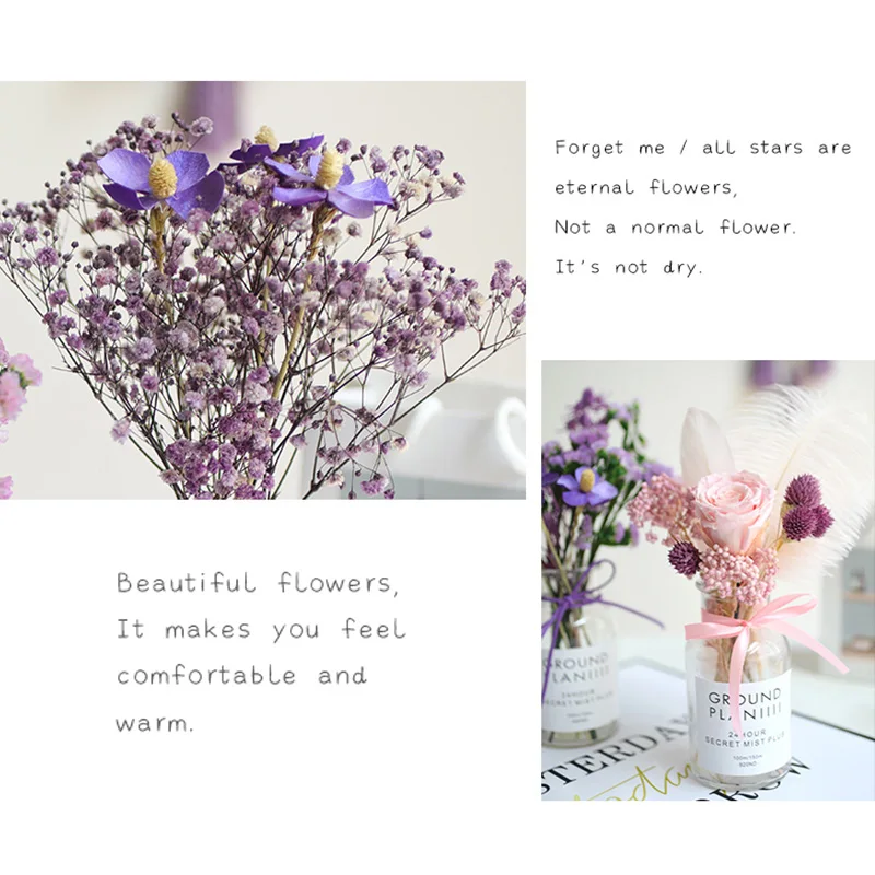 Сохраненные свежие цветы домашнее украшение в европейском стиле сухие с