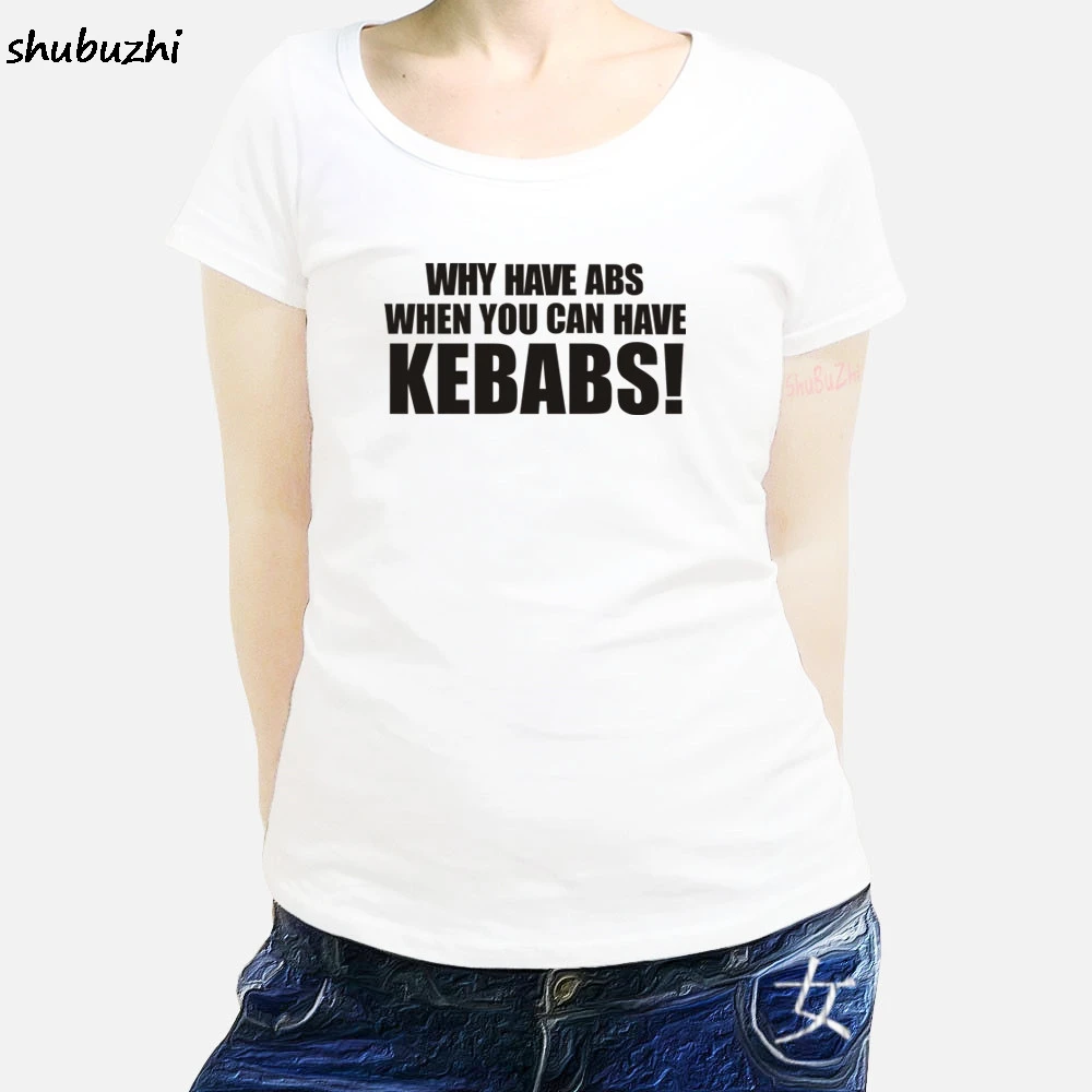 Мужская и женская футболка ABS KEBABS черная с забавным принтом комедийный слоган