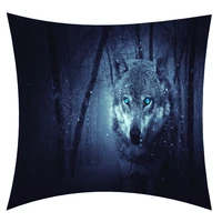 wolf photo pillow case animal cushion cover printed throw pillow cover for home sofa decorative pillows