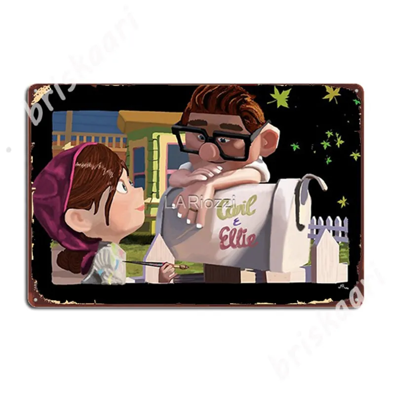 

Up Carl And Ellie Metal Signs Club Club Bar Plaques Designing Tin sign Posters