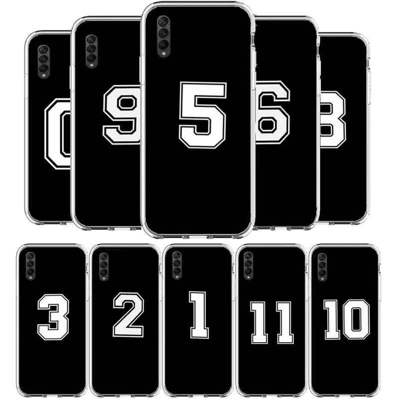 

Custom Football Basketball Number Phone Case For Samsung A10 A30 A40 A50 A70 A51 A52 A71 A12 A21S A31 A20 30S A50S clear cover