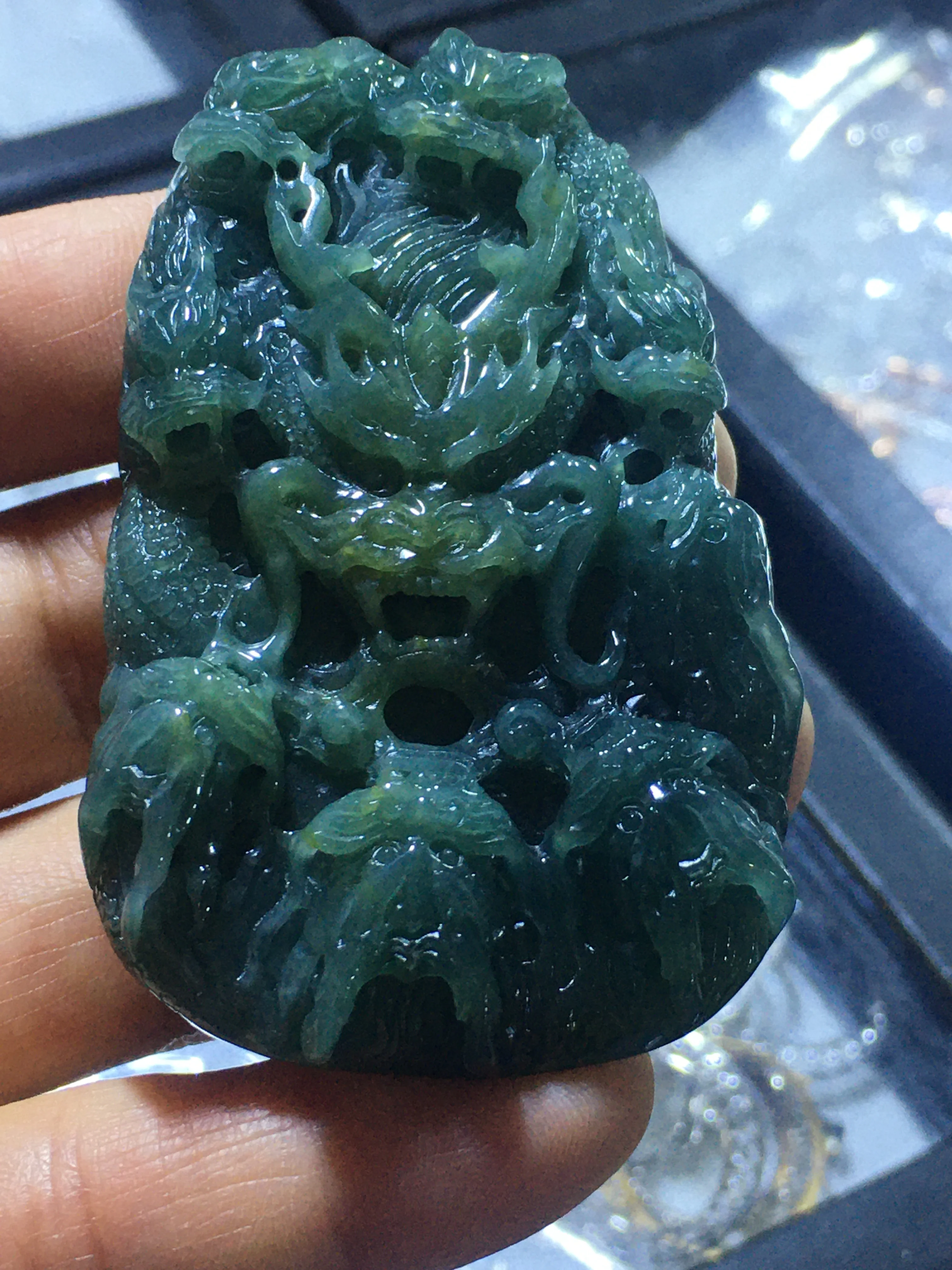 

Ожерелье из натурального нефрита 7А с 9 драконами и черным зеленым нефритом, женские и мужские подвески, ювелирные изделия, нефритовые ожере...