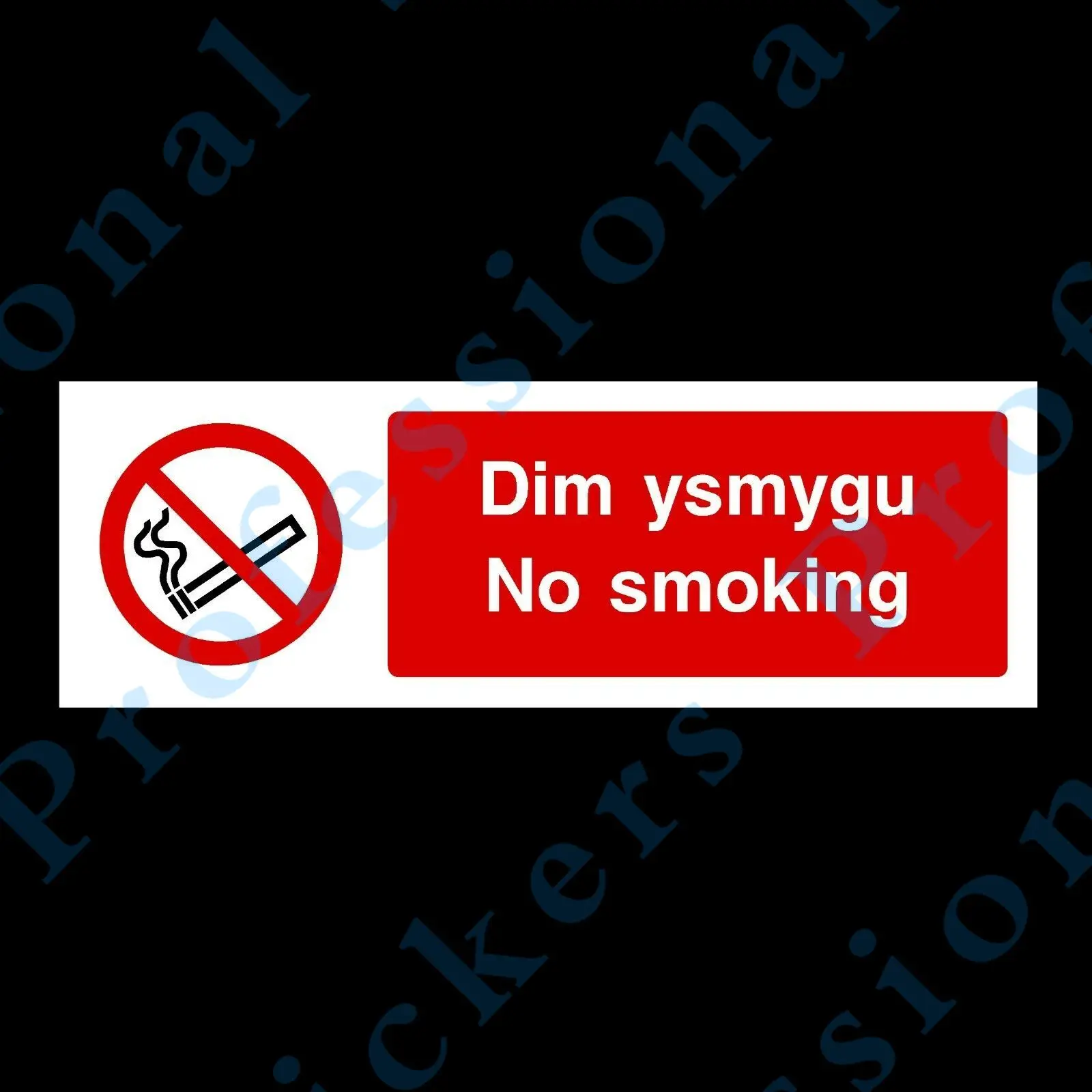 

Dim Ysmygu No Smoking 300x100mm Plastic Sign OR Sticker (PS38) Waterproof Vinyl stickers for car Motos