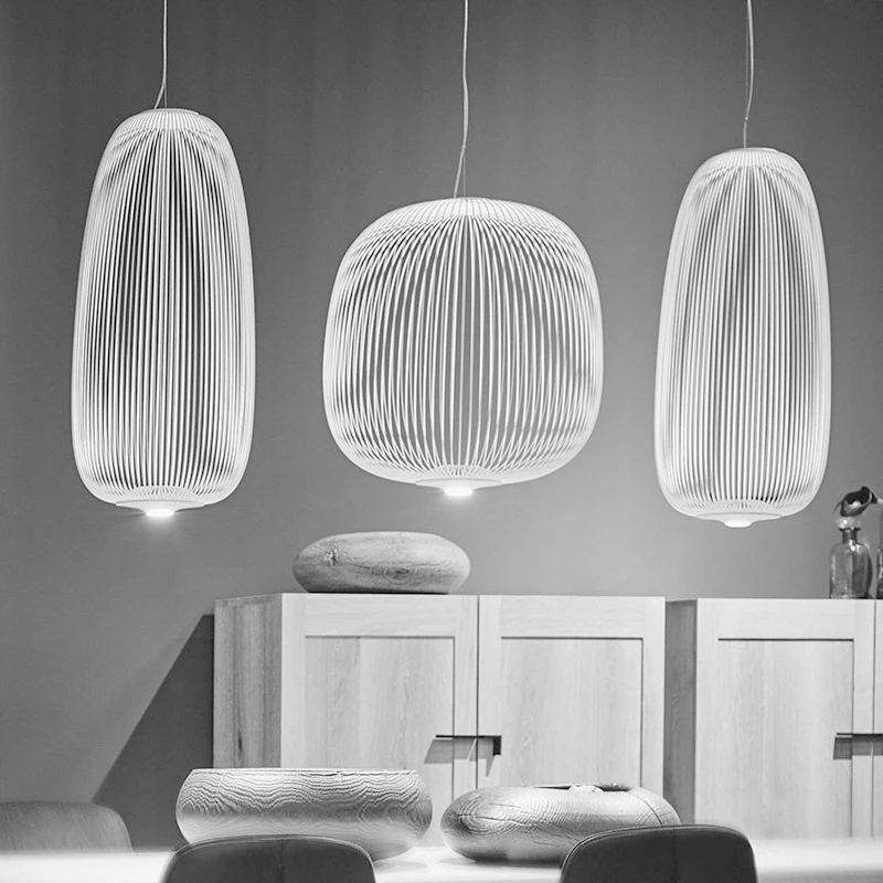Современный светильник Nordic Foscarini Spokes Birdcage Pendant Lights из железа с управлением LED, ретро освещение для гостиной и кухни.