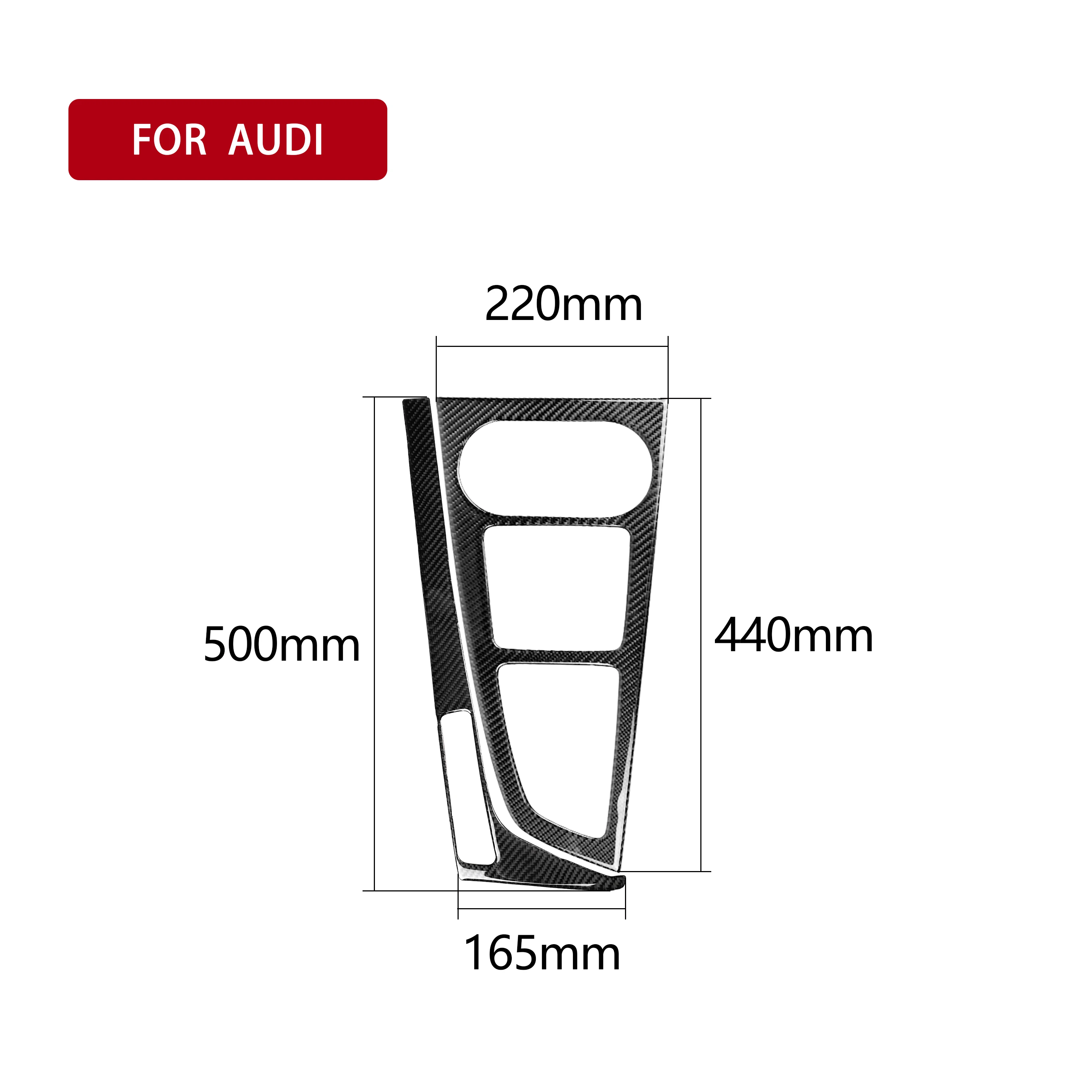 

For AUDI A4 B9 S4 8W RS4 A5 F5 S5 RS5 Right Side Cab Carbon Fiber Gear Console Panel Interior Stickers Car Accessories