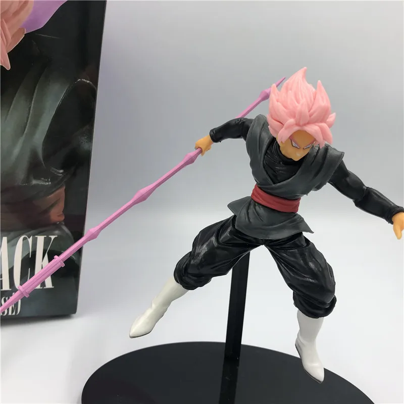 Dragon Ball Z черный Гоку Роза Супер Saiyan серп Бог войны Ver. ПВХ фигурка DBZ Gogeta розовые волосы модель игрушки 18 см