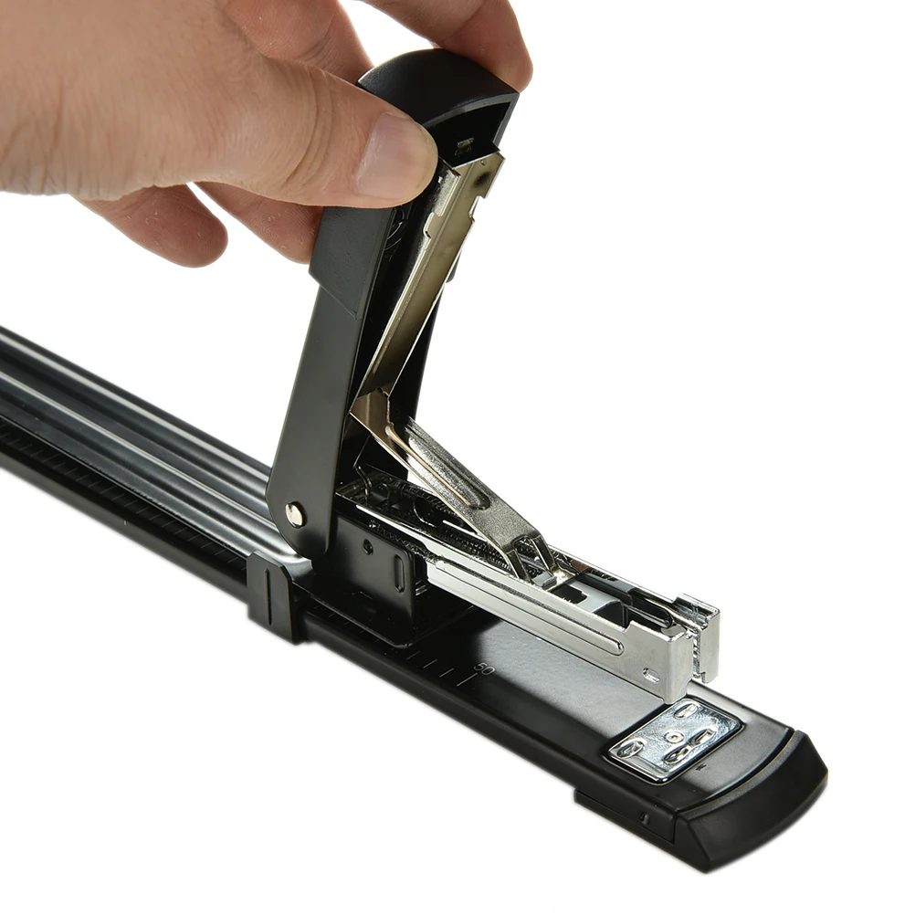 

1PC 2017 Professional Black Make Book Repair Book Stapler Long Arm Stapler Binding Machine Manual Metal Stapler