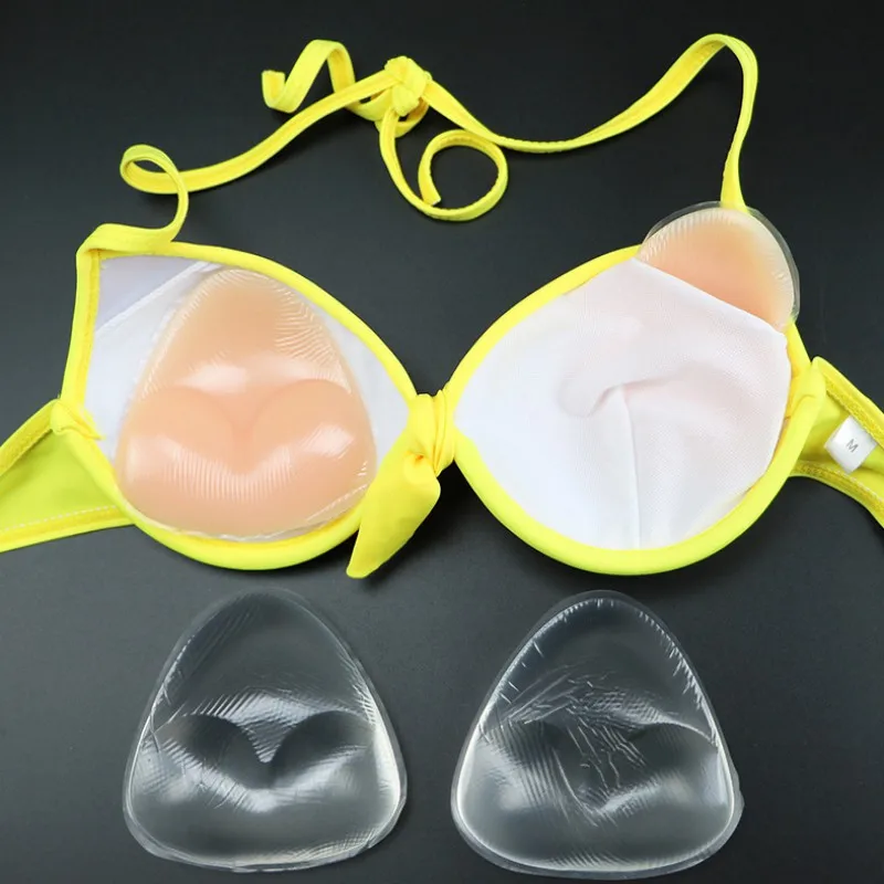

Women Silicone Breast Inserts Waterproof Enhancers Clear Gel Push Up Bra Inserts Wholesale
