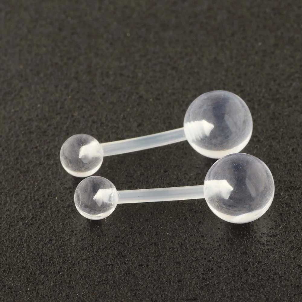 5Pcs Piercing Tongue Barbell Ladies Simple Nose Ring New Style Retainer Stud Bone Pin Clear Transparent For Women Body Jewelry | Украшения