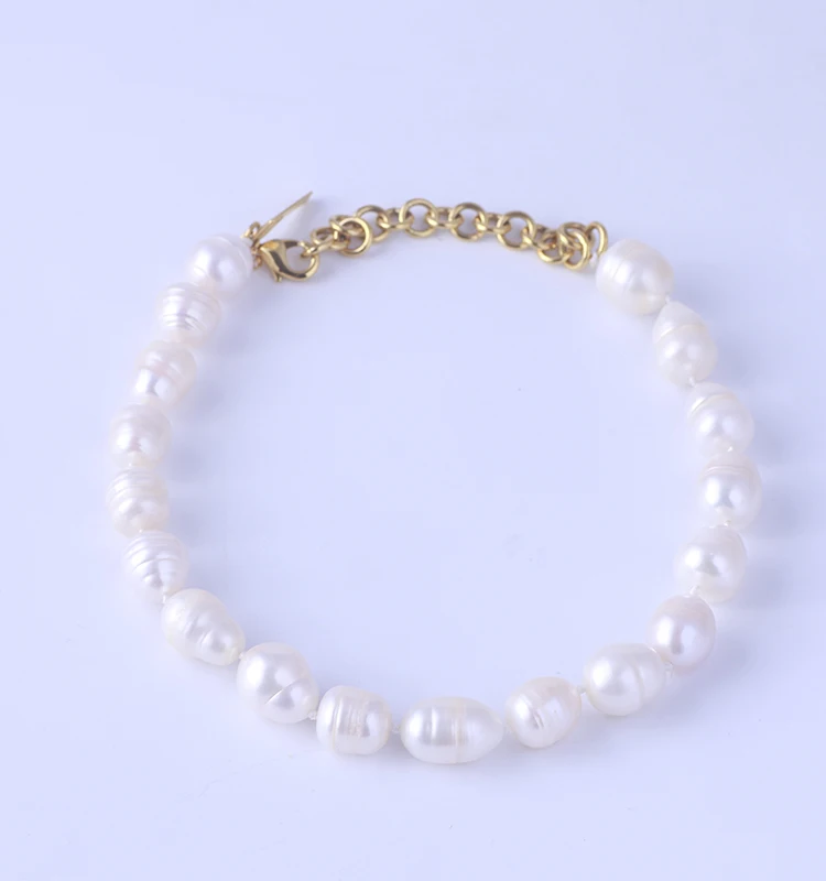 Элегантное темпераментное большое натуральное жемчужное короткое ожерелье