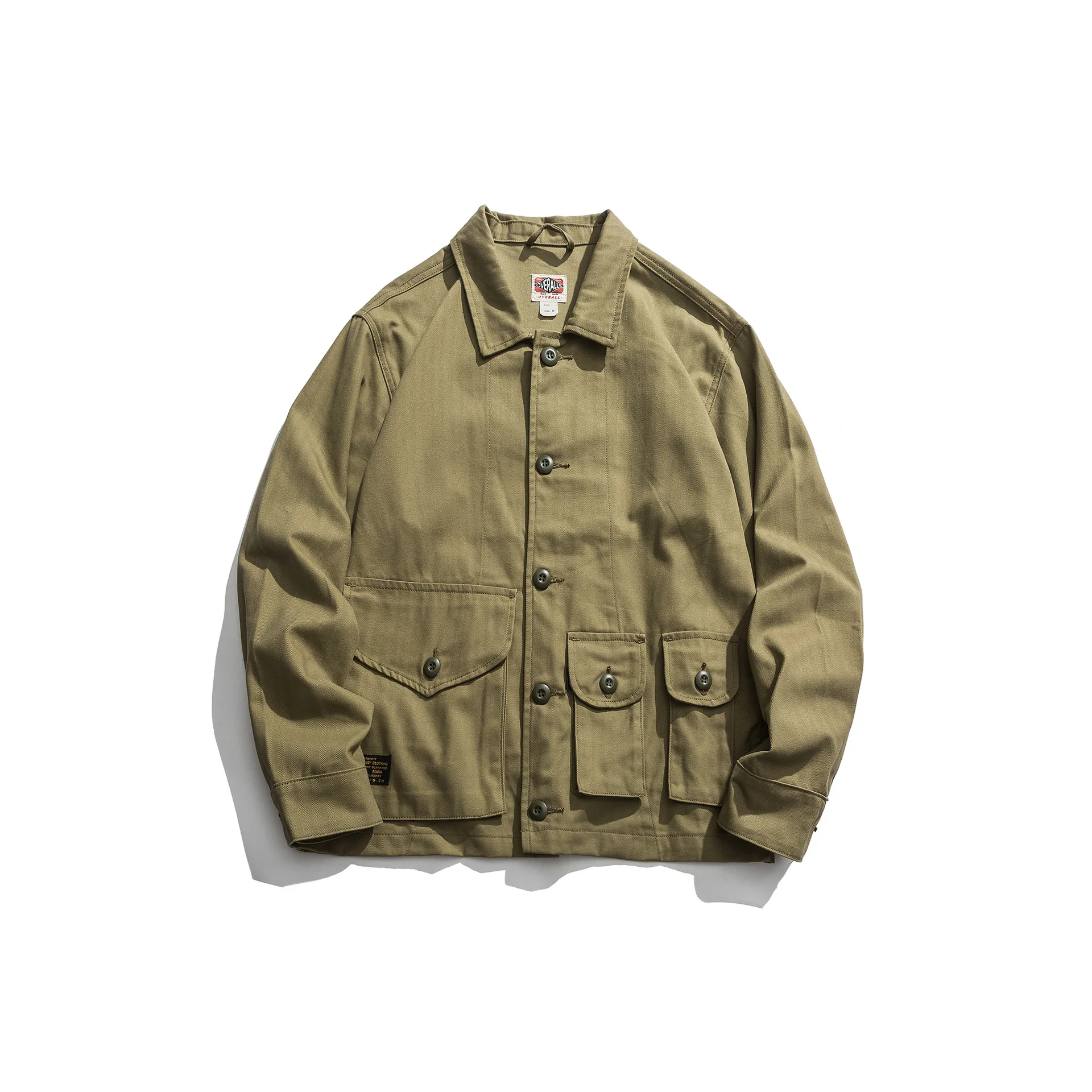 Мужская саржевая куртка-карго K-8004 повседневная универсальная уличная одежда с