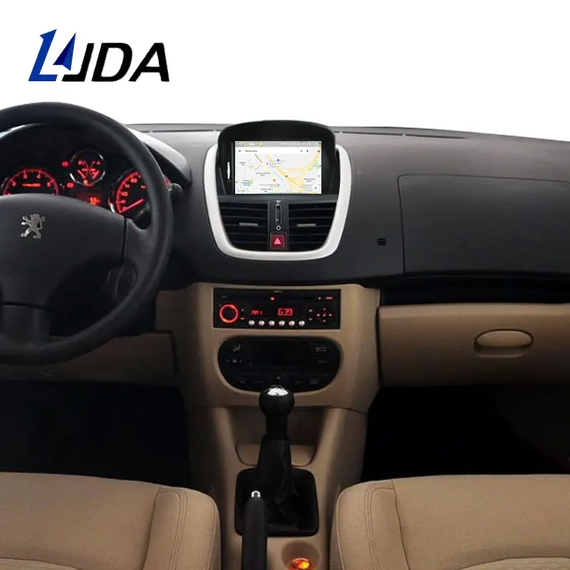 Автомобильный DVD плеер LJDA Android 10 0 для Peugeot 207 2007 2013 2014 GPS навигация стерео 1 Din