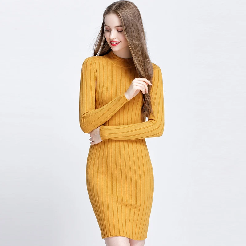 Женский длинный вязаный свитер WYWAN весенне-осенний пуловер с ложным воротником