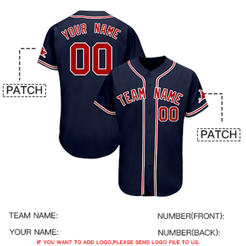Custom Baseball Jersey Printing Make Your Sport Shirts Personalized Team Uniform Softball Game Training Shirt For Men/Youth