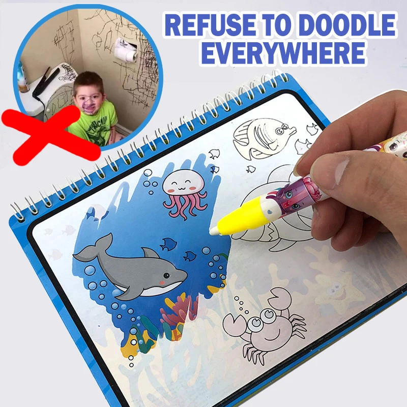 Волшебные рисунки Водная раскраска живопись развивающие игрушки планшет для