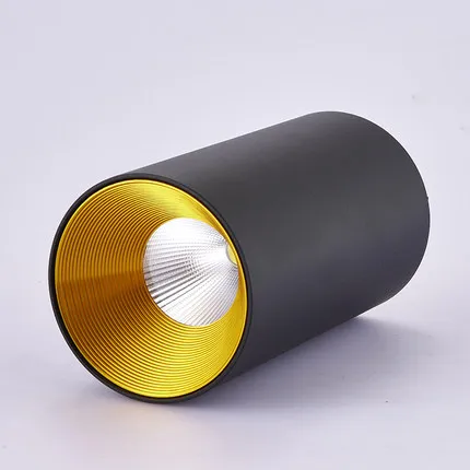 black and gold Современный светодиодный потолочный светильник COB с одной головкой, алюминиевые потолочные лампы, Точечный светильник s для кухни, Домашний Светильник ing, светильник - Цвет корпуса: black and gold