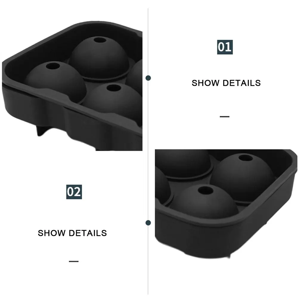 

Ice Cube Trays Silicone Sphere Ice Ball Maker With Lid Large Square Ice Cube Molds For Whiskey DIY Kitchen Tool