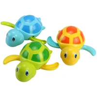 1pc cute cartoon animal tortoise classic baby water toy infant swim turtle wound up chain clockwork kids beach bath toys j0353