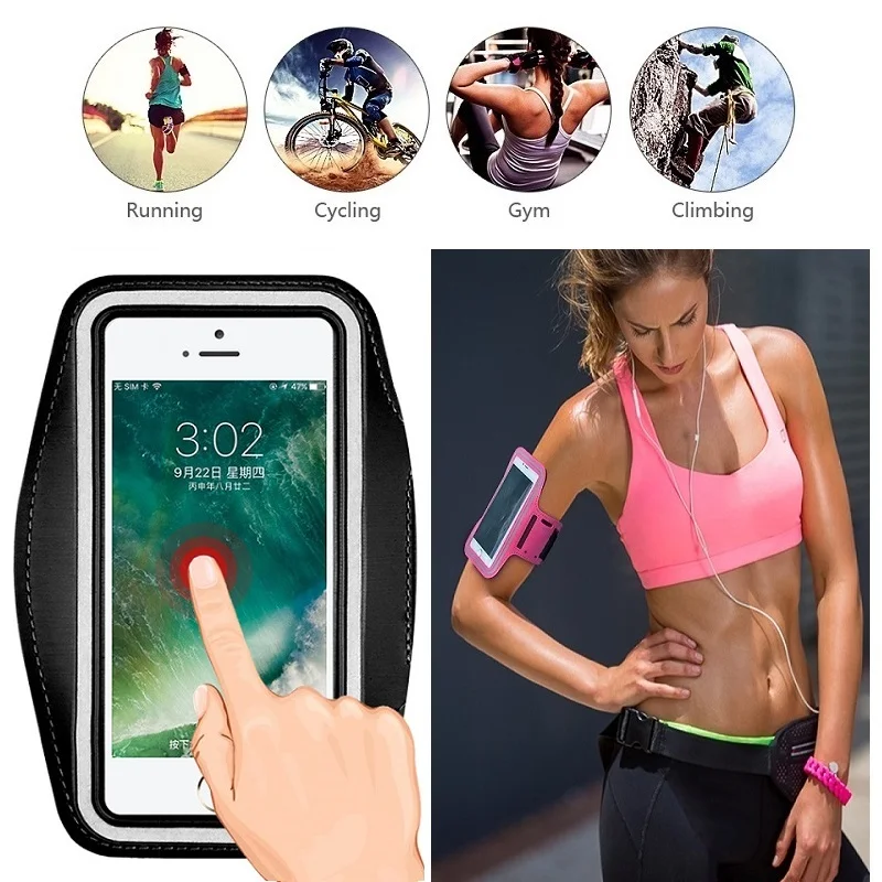 

Running Bag Case for Phone Holder Cover for iPhone 8 7 6 Plus 5s 5 SE 4s iPhone 11 Pro XS Max X XR Case for Sports Bag Bracelet