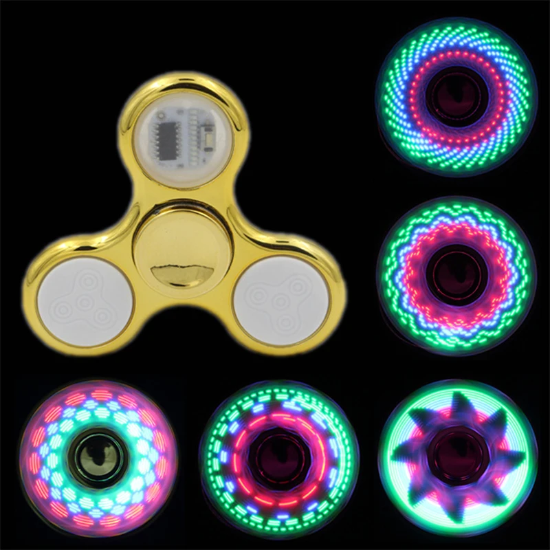 1pc Fidget Spinner 6 Color Select LED Light up Electroplate Finger Kids Toys Novelty Lighting | Освещение