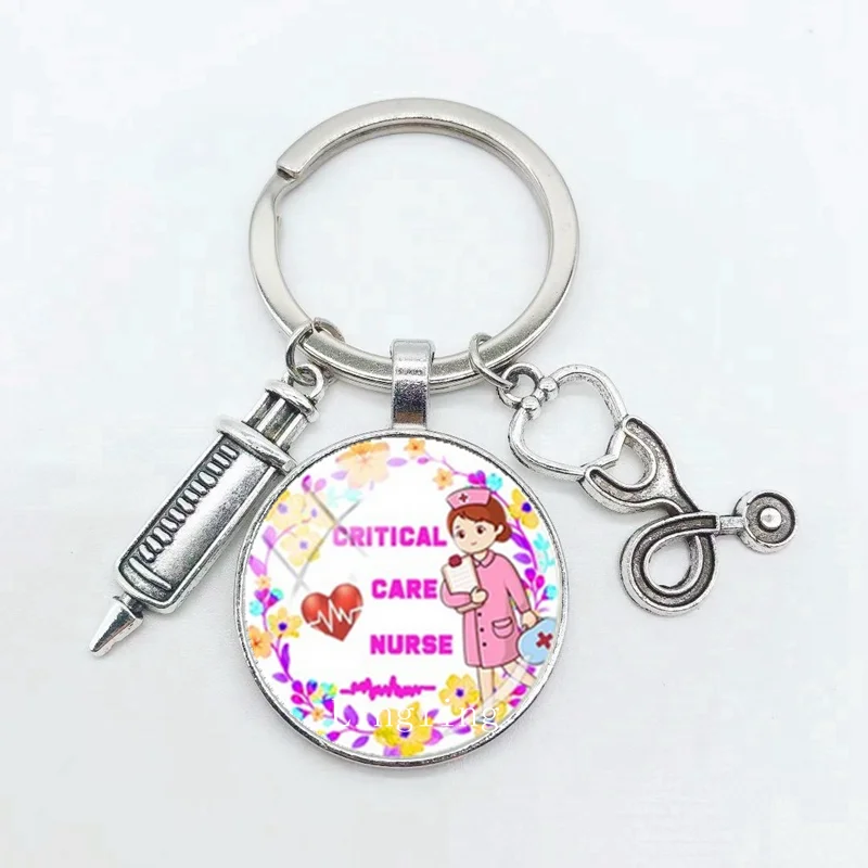 Медицинский стетоскоп и шприц модель доктора медсестры популярный брелок для