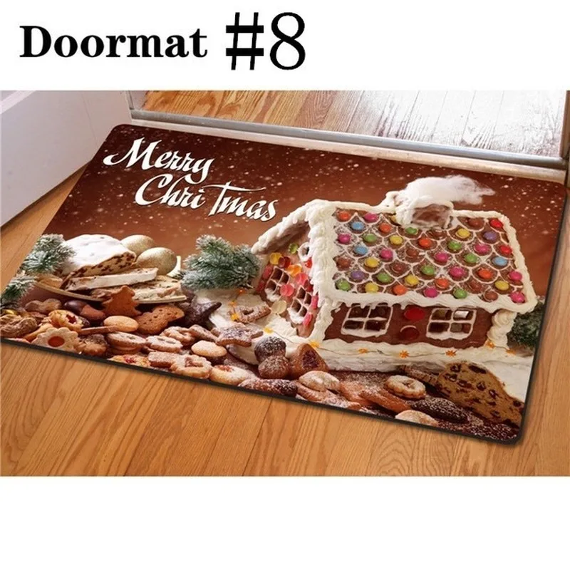 Рождественский Придверный коврик BLRISUP с милым мультяшным рисунком напольный для