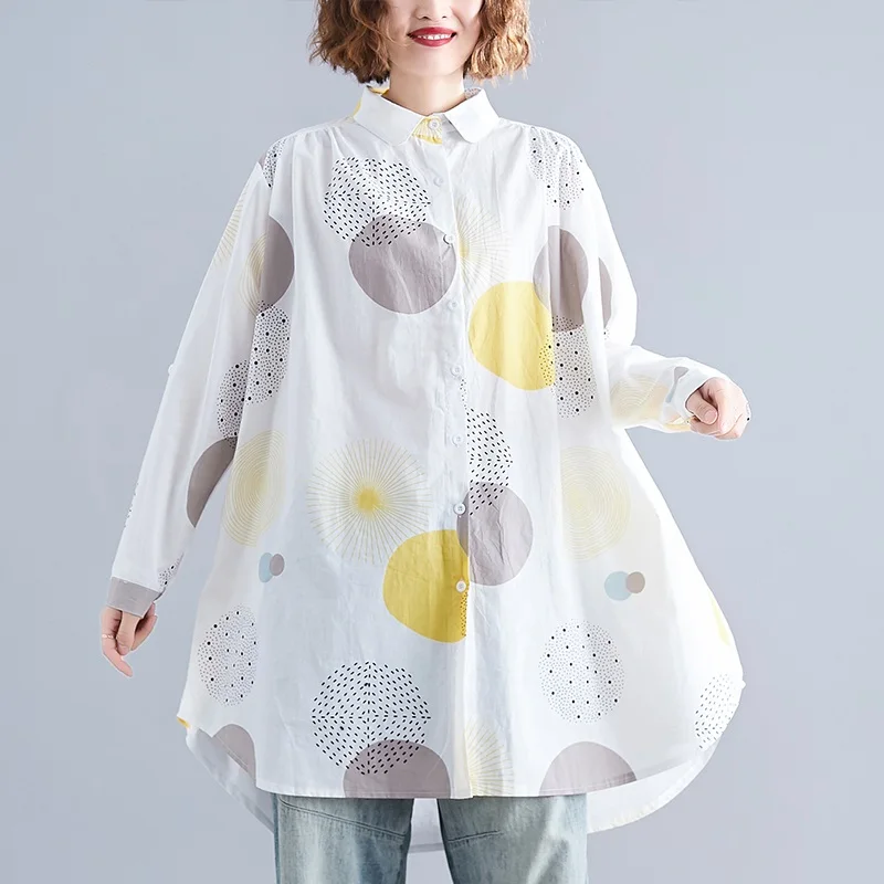 Хлопковые винтажные корейские модные элегантные рубашки для блузки