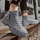 Ботинки Martin мужские летние дышащие высокие мужские модные ботинки в британском стиле для пустыни и инструментов Универсальные мужские ботинки средней длины