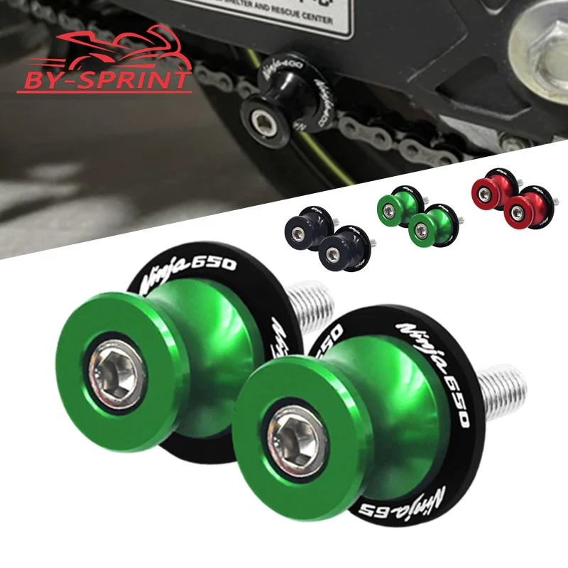 

For Kawasaki NINJA400 Z400 Ninja650 2017-2020 Motorcycle CNC 8mm Swingarm Spools Slider Swingarm Stand Accessories & Logo