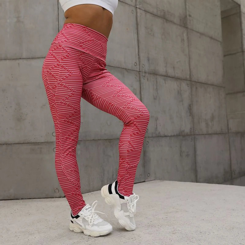 

Sexy Women Leggings Seamless Print Fitness Pants Stretch and Ankle Leggings Push Up Sweatpants Breathable Leggings