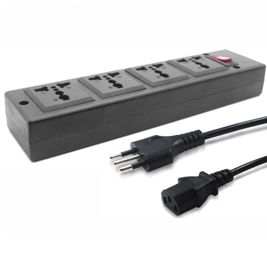 Многофункциональная Универсальная Сетевая розетка 13A 4Jack PDU Strip C14 адаптер штекер