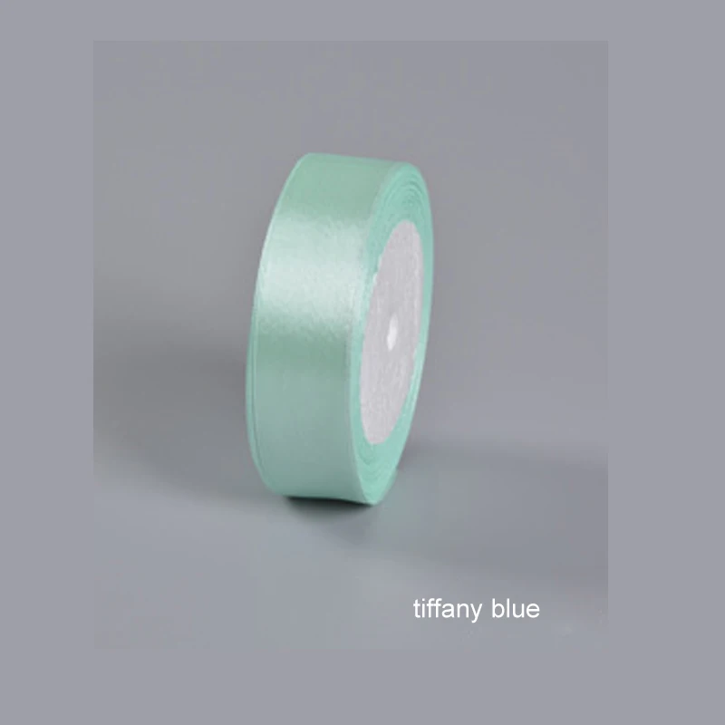 tiffany blue 25 ярдов 25 мм ширина Свадебная вечеринка Декор атласная лента Рождество год упаковка материал вечерние украшения для дома подарочная упаковка - Цвет: tiffany blue