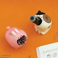 animal shape pen holder fadeless resin desk organizer paper clip case office accessories