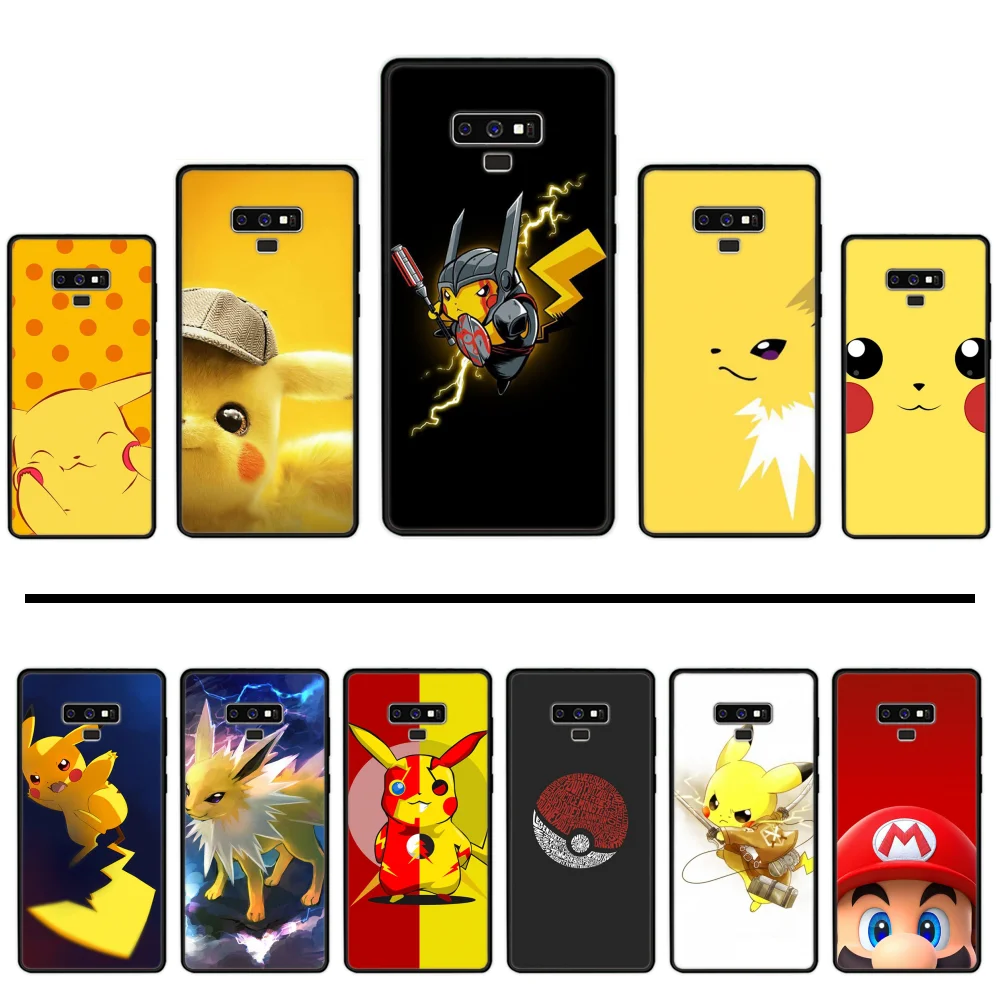 Забавный милый чехол для телефона Pokemons Ball pikachu Samsung Galaxy S8 S9 S10 Plus Lite S10E Note 3 4 5 6 7 8 9 10