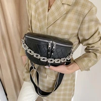 fashion chest bag for women high quality pu waist bag luxury chain messenger bag female fanny pack designer handbag waist pack