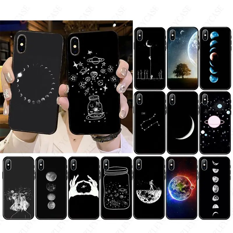 Модный мягкий силиконовый чехол для телефона с космическим затмением Луны iphone xr
