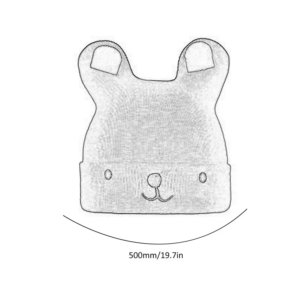 

Newborn Baby Knitted Hat Winter Warm Bear Cartoon Hat Children's Wool Cap Warm Soft Knit Bear Hat Baby's Wool Cap
