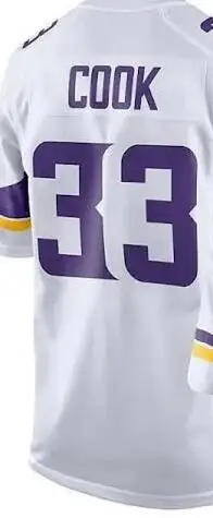 

Вышитая Американская футболка Dalvin Cook для мужчин, женщин, детей, молодежная белая футболка викингов