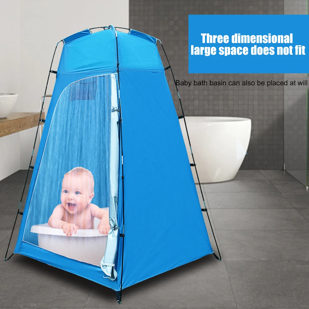 

Outdoor Shower Bathing Tent Waterproof Anti-UV Changing Fitting Room Beach Privacy Toilet Shelter for Camping Hunting Shower