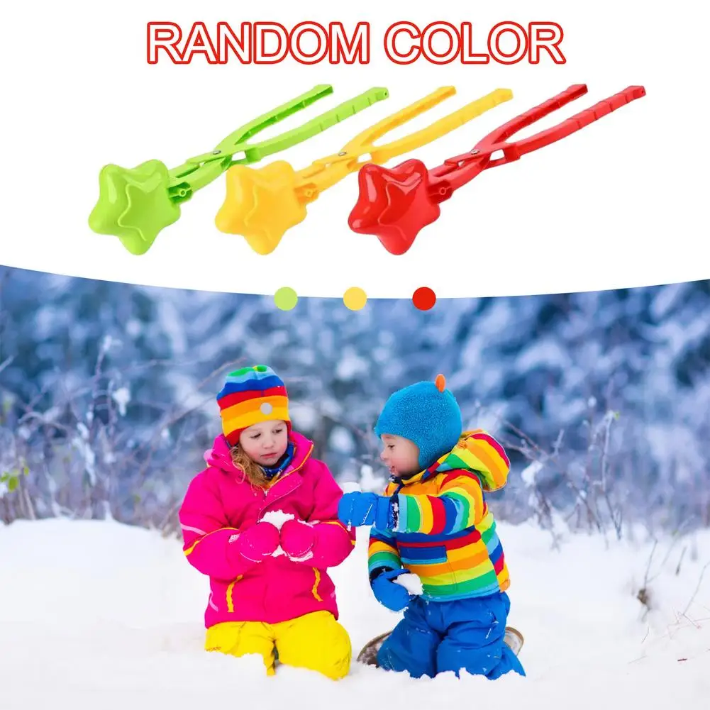 1Pc Star Shape Snowball Maker Winter Snowball Tool Toy Snowball Mold Toy for Kids Children Winter Outdoor Game Random Color