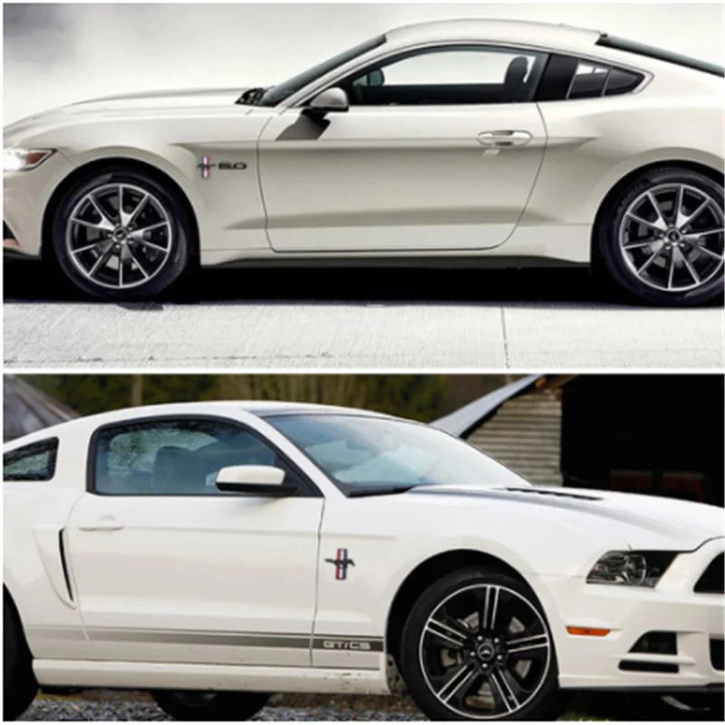 

DSYCAR 1Pcs 3D Metal Mustang Car Side Fender Rear Trunk Emblem Badge Sticker Decals for Ford Mustang